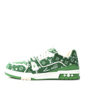 Louis Vuitton Jacquard Velvet Monogram Mens LV Trainer Sneakers 9 Vert