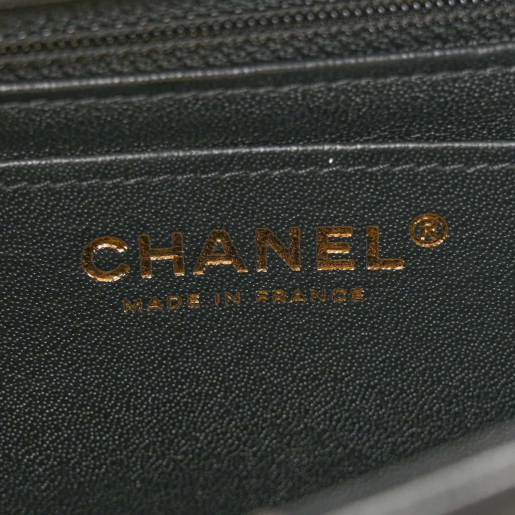 Chanel Lambskin Quilted Mini Rectangular Flap Black