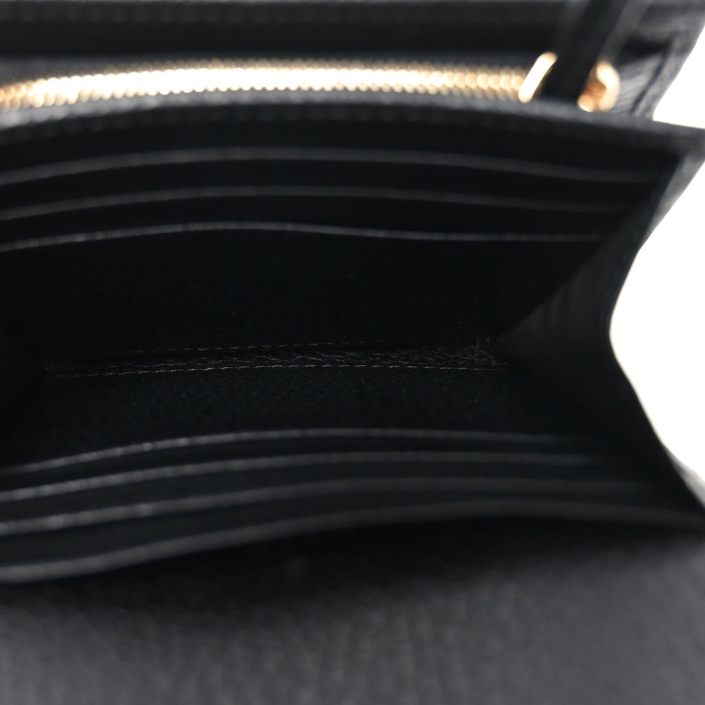 Gucci Dollar Calfskin Medium GG Marmont Wallet Black