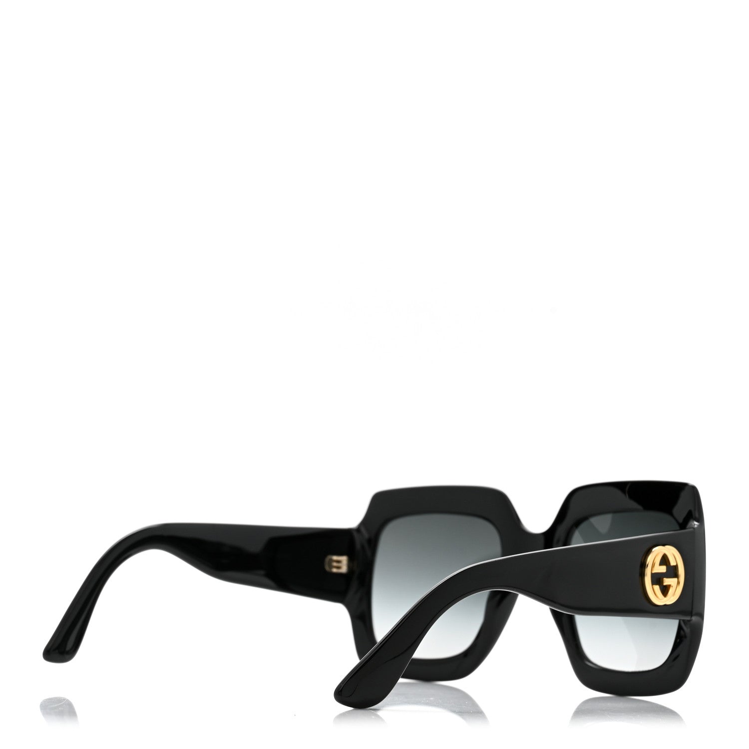 Gucci Acetate Square Frame Sunglasses GG0141S Black