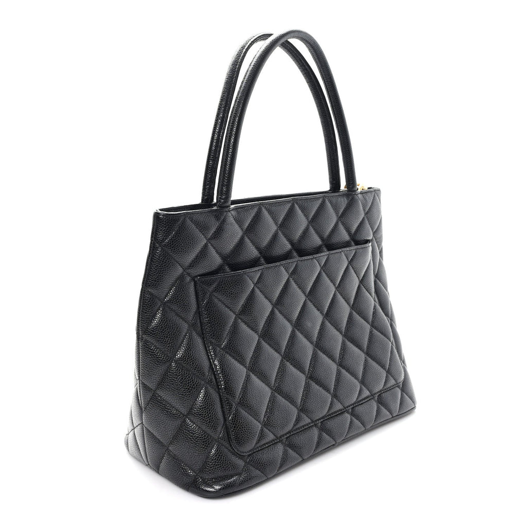 Chanel Caviar Quilted Medallion Tote Black