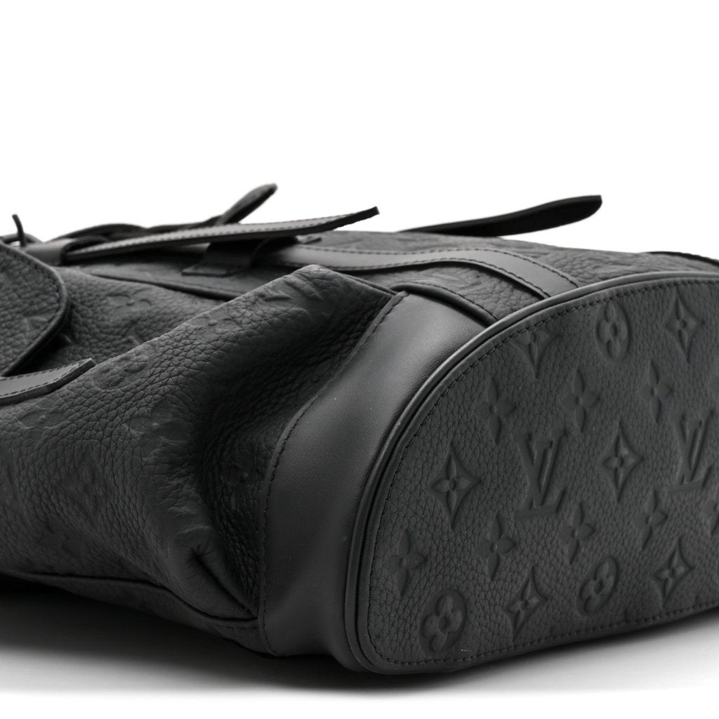 Louis Vuitton Taurillon Monogram Christopher MM Backpack Black