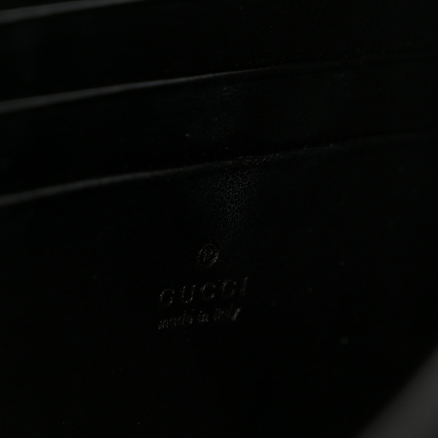Gucci Calfskin Matelasse GG Marmont Chain Wallet Black