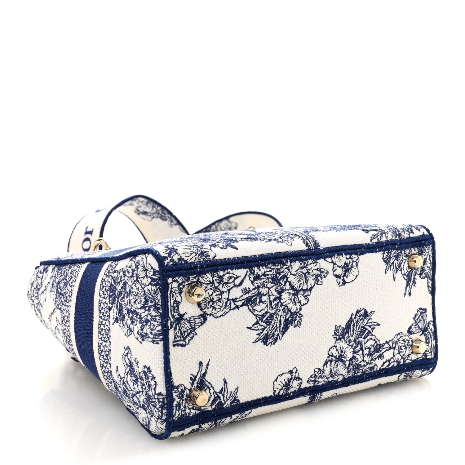 Christian Dior Canvas Reverse Embroidered Rêve d'Infini Medium Lady D-Lite Blue Multicolor