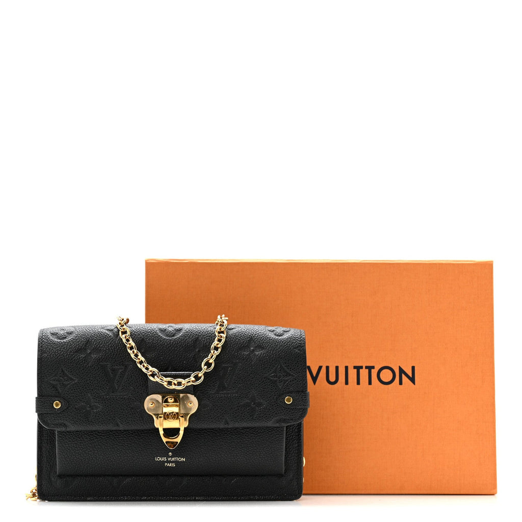 Louis Vuitton Empreinte Vavin Chain Wallet Black