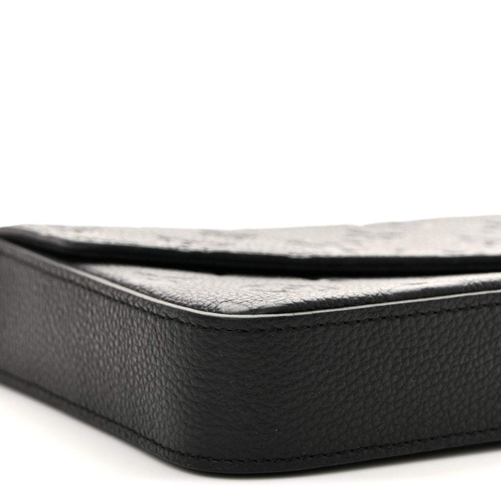 Louis Vuitton Empreinte Pochette Felicie Chain Wallet Black
