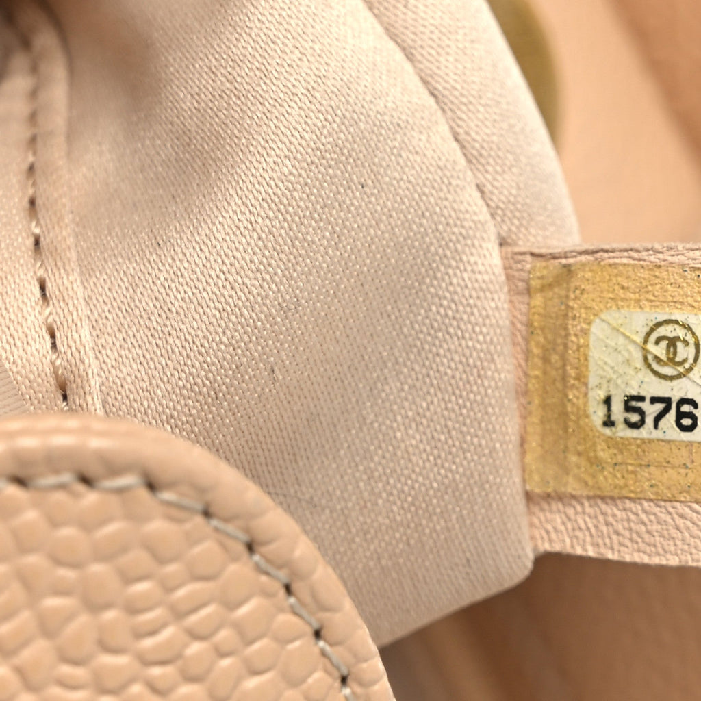 Chanel Caviar Quilted Petit Shopping Tote PST Beige Clair