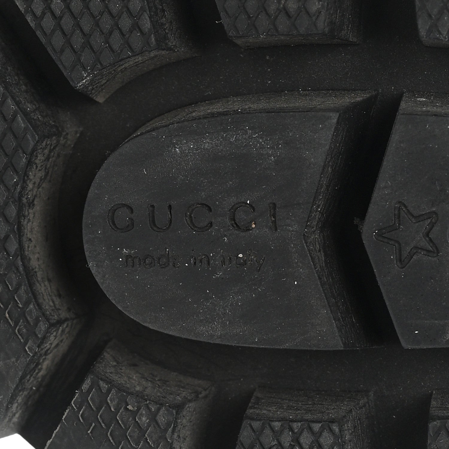 Gucci Nappa Frances GG Matelasse Platform Combat Boots 37 Black