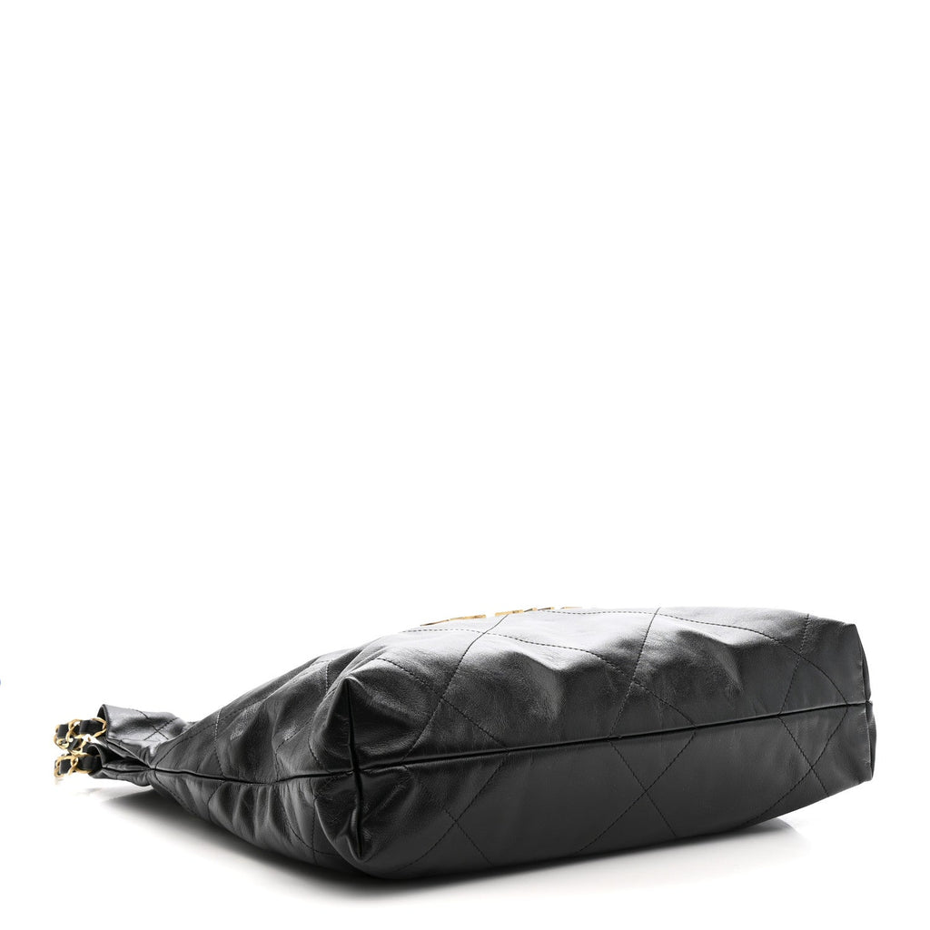 Chanel Shiny Calfskin Quilted Small Chanel 22 Black
