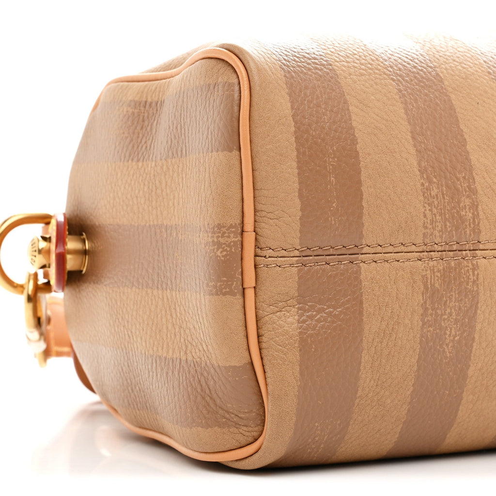 Louis Vuitton Calfskin Washed Stripes Speedy P9 Bandouliere 20 Camel