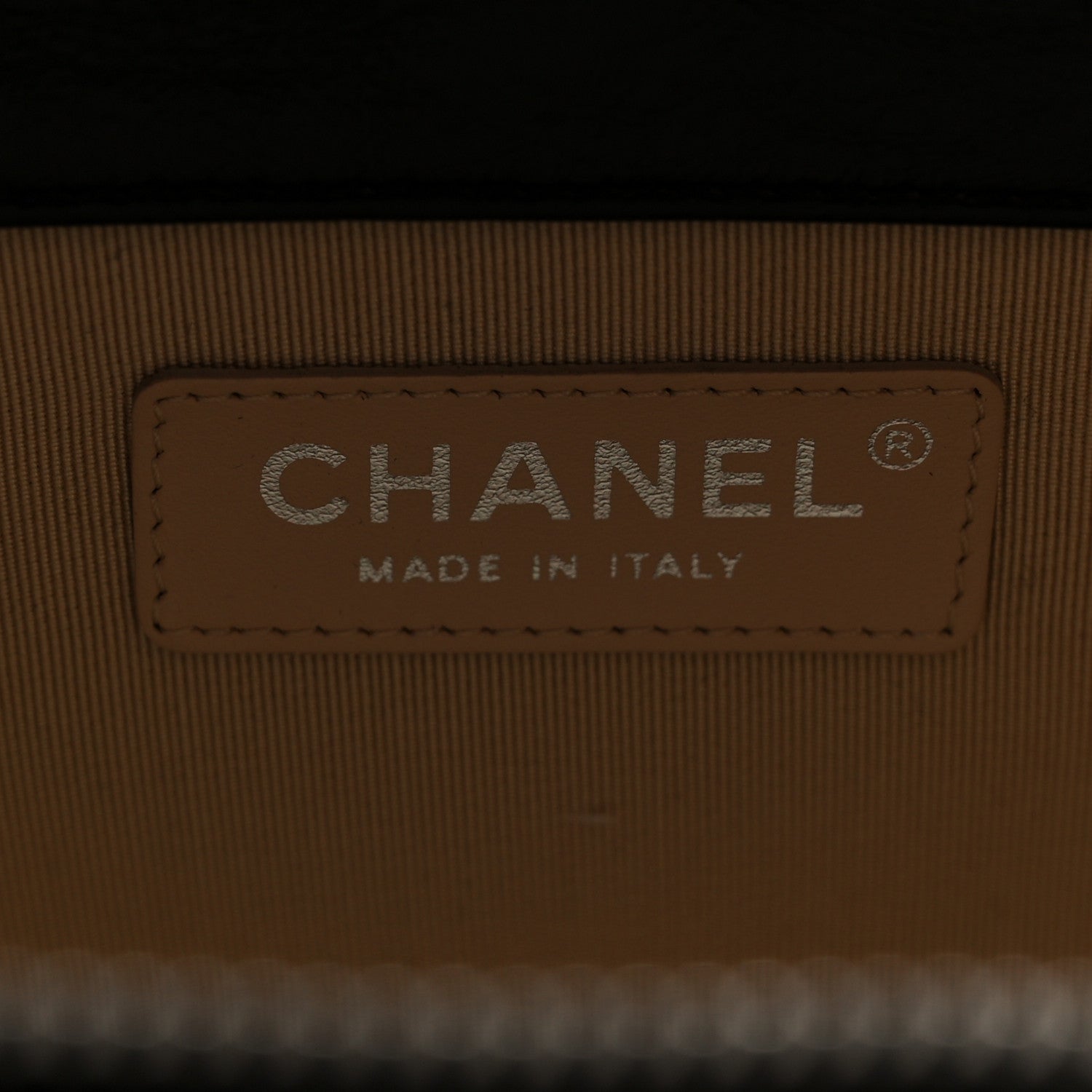 Chanel Calfskin Raffia Small Vanity Case Bag Black Beige