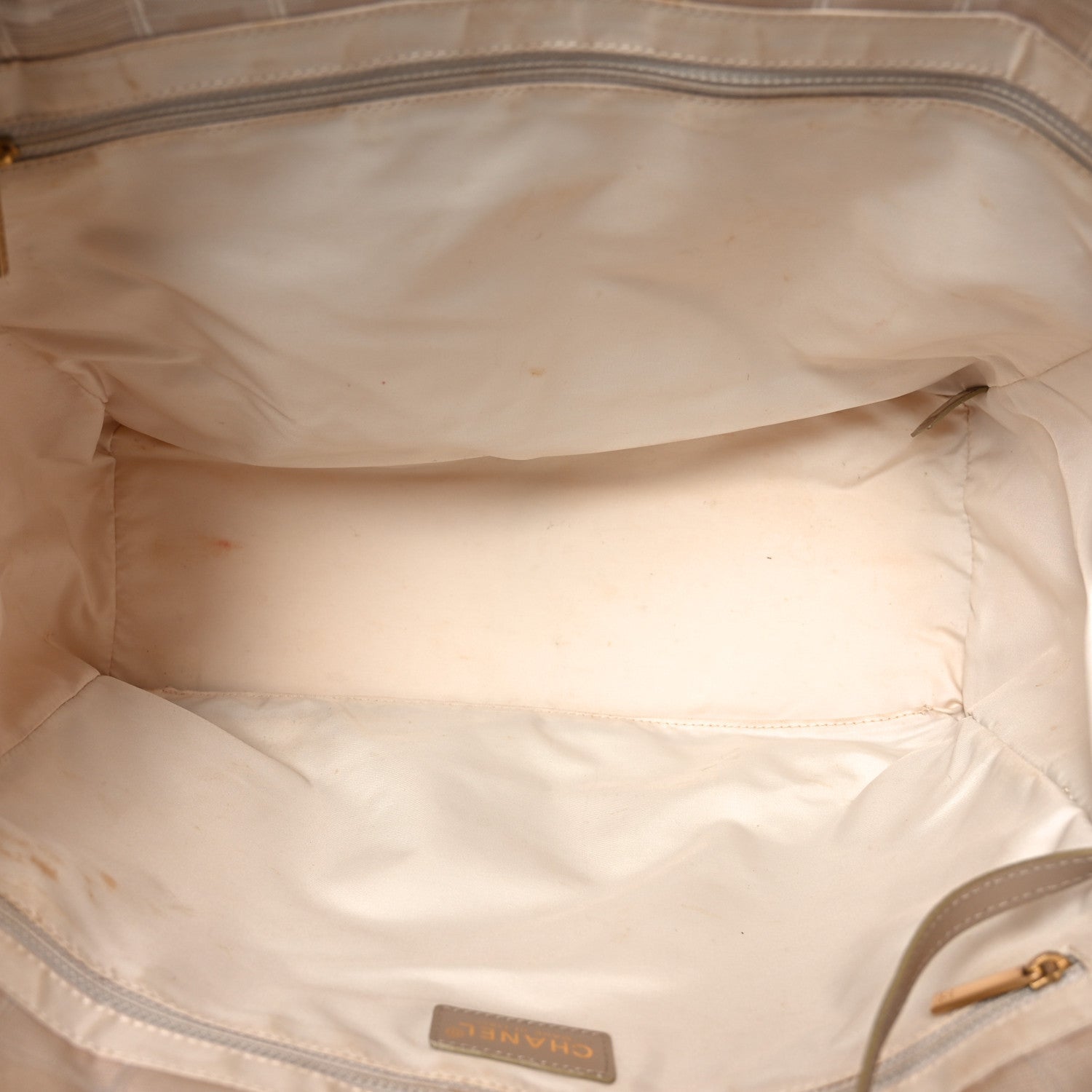 Chanel Nylon Medium Travel Tote Beige
