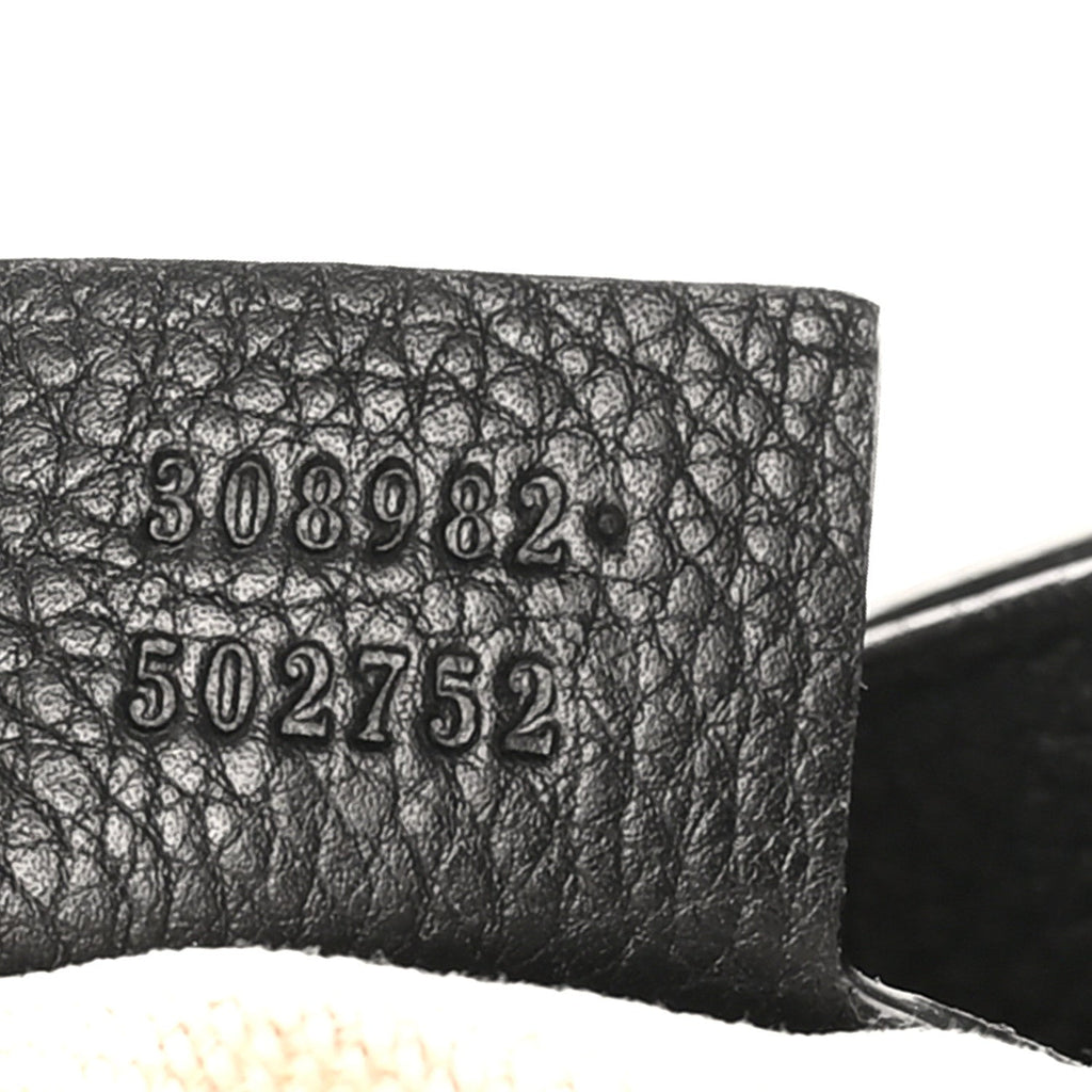 Gucci Pebbled Calfskin Medium Soho Chain Shoulder Bag Black