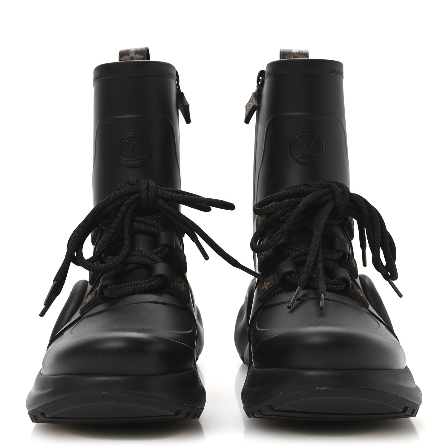 Louis Vuitton Mat Rubber Monogram LV Archlight Sneaker Boots 38 Black
