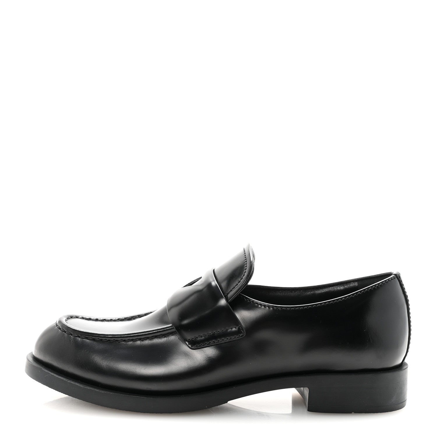 Prada Spazzolato Loafers 38 Black