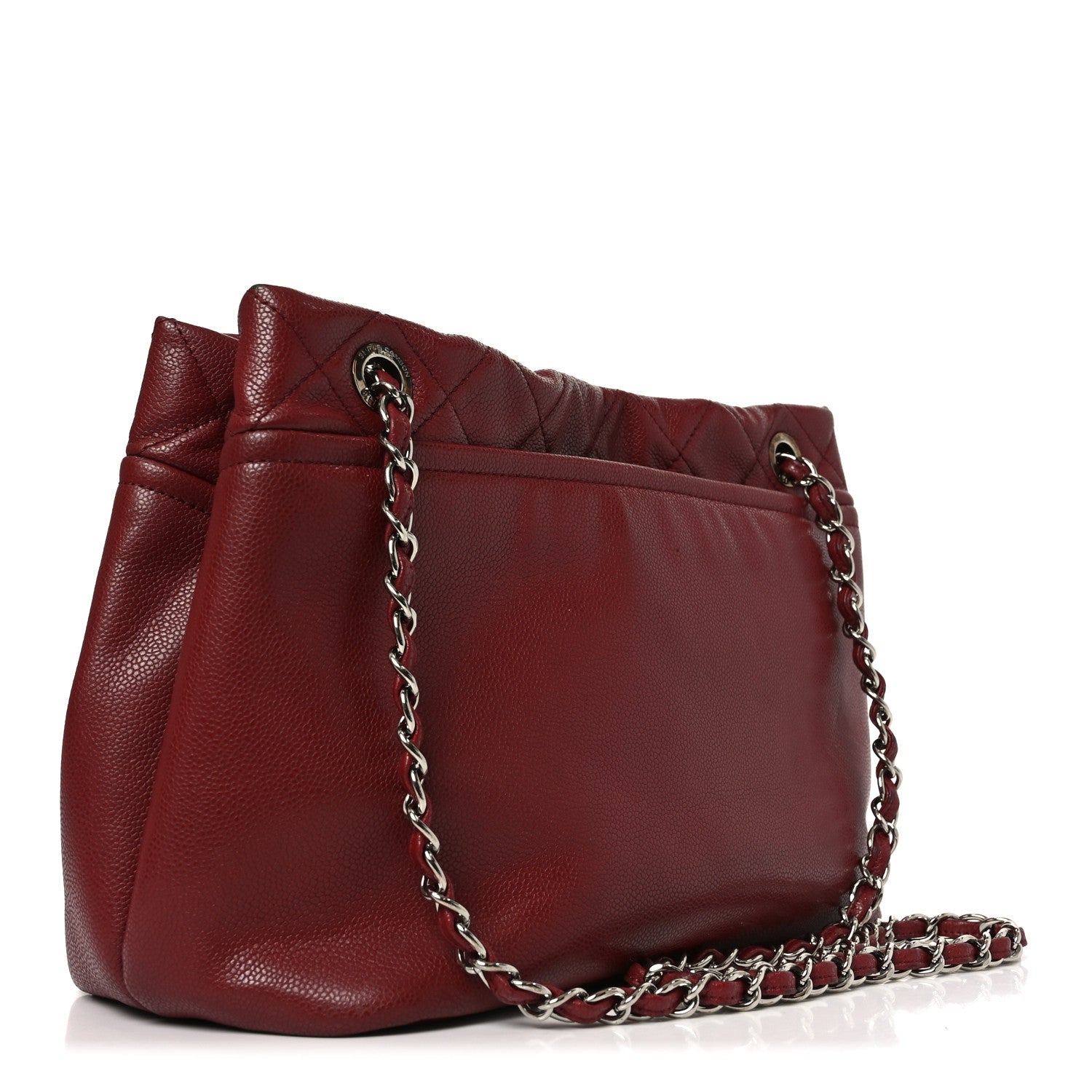 Chanel Caviar Quilted Large Timeless CC Soft Tote Dark Red