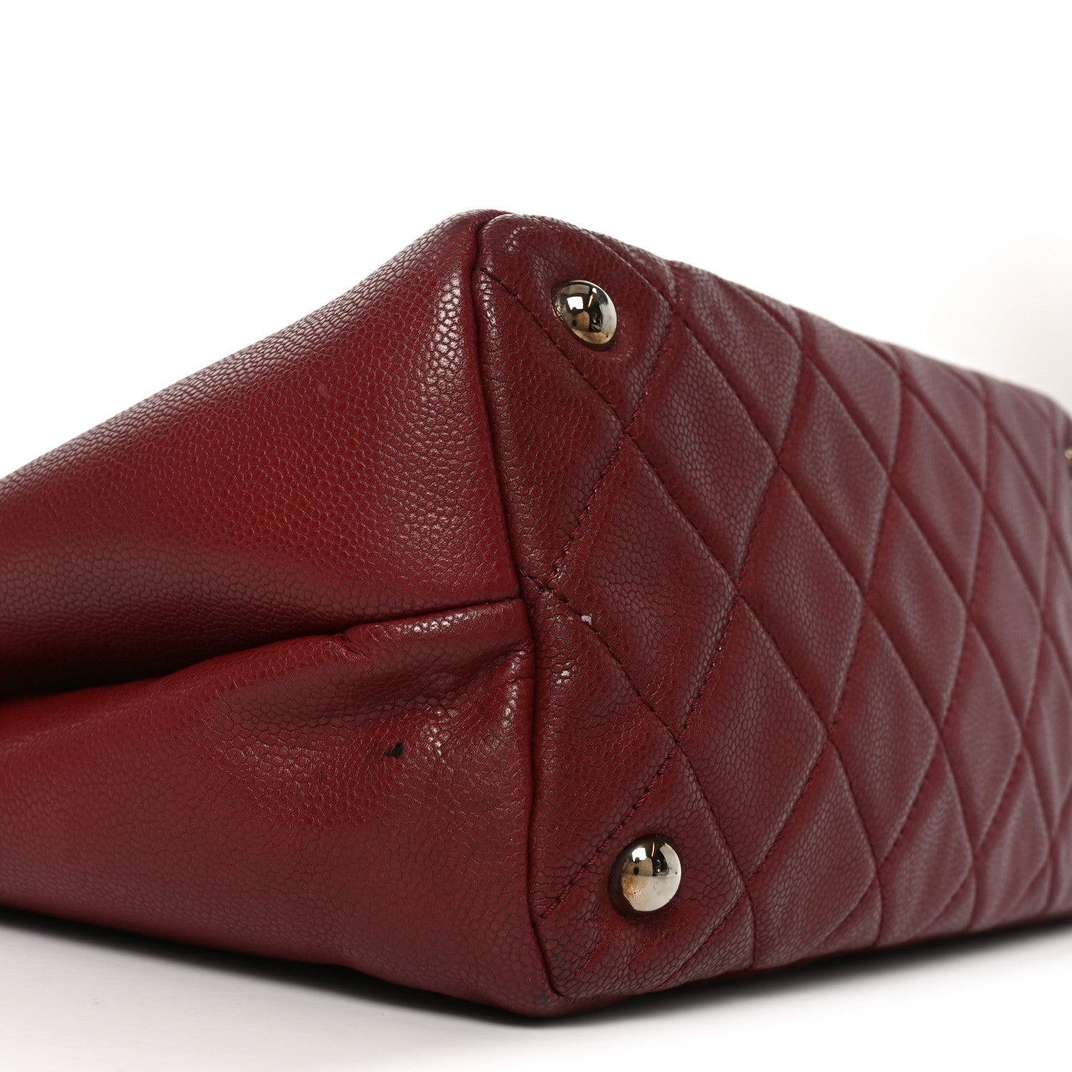 Chanel Caviar Quilted Large Timeless CC Soft Tote Dark Red
