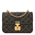 Christian Dior Lambskin Cannage Studded Large Dioraddict Flap Bag Black
