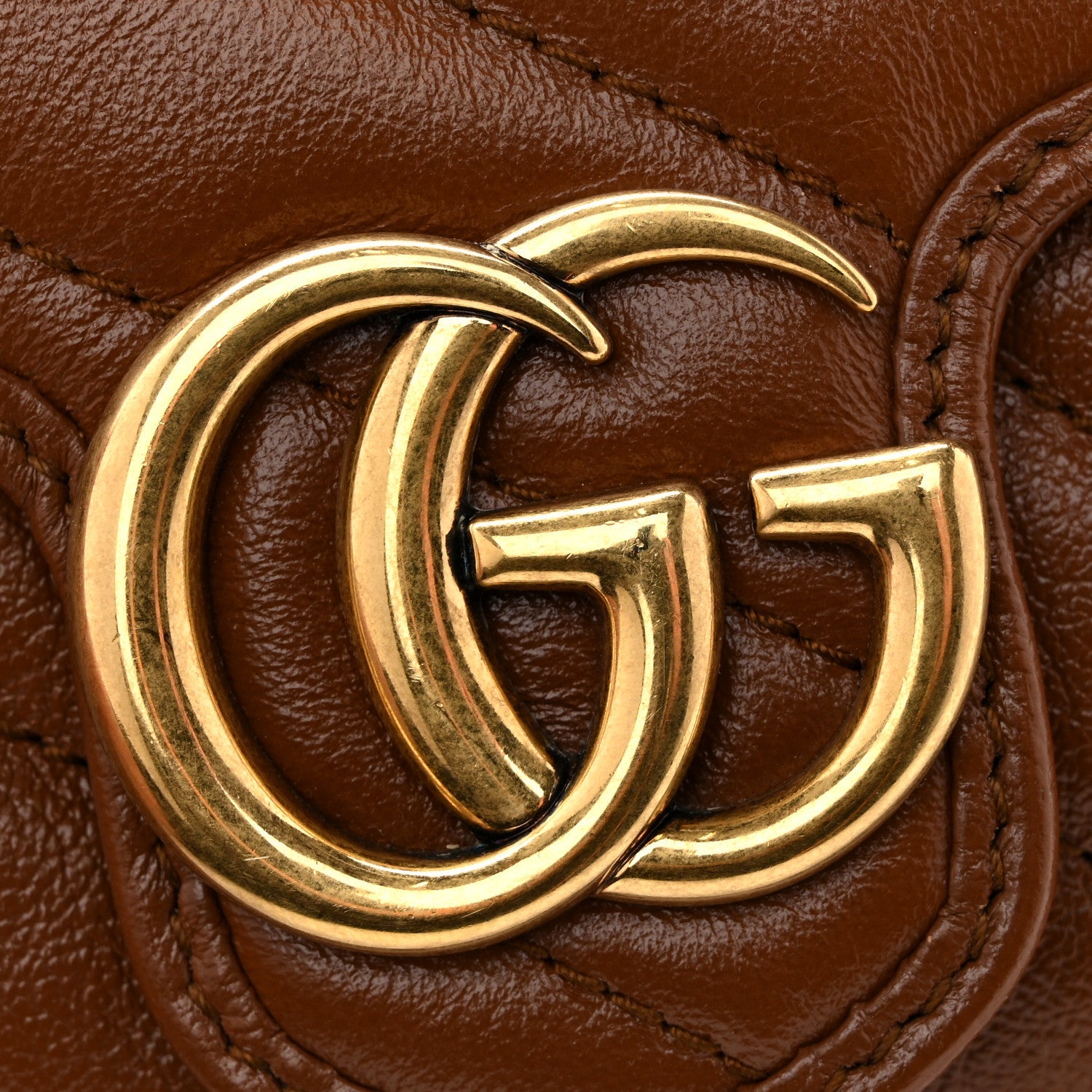 Gucci Azalea Calfskin Matelasse Diagonal Super Mini GG Marmont Shoulder Bag Cuir