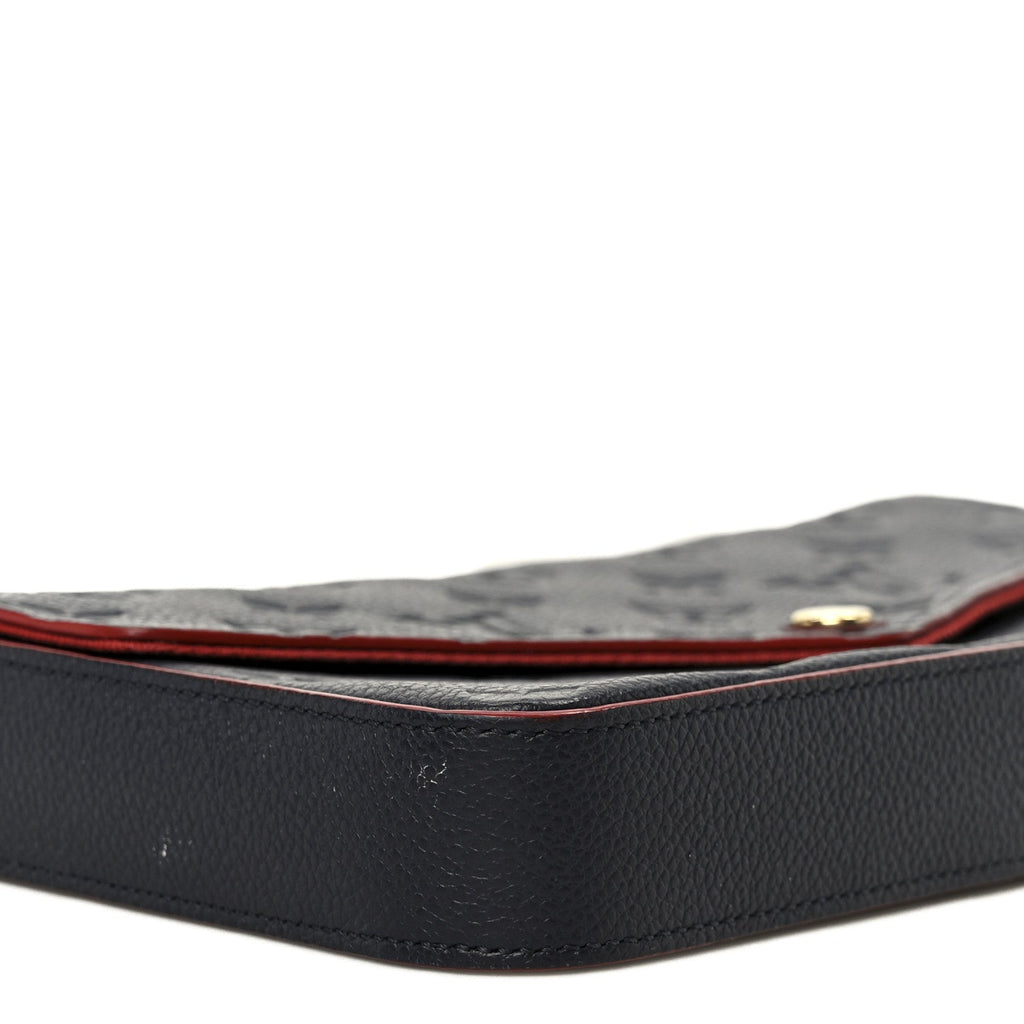 Louis Vuitton Empreinte Pochette Felicie Chain Wallet Marine Rouge