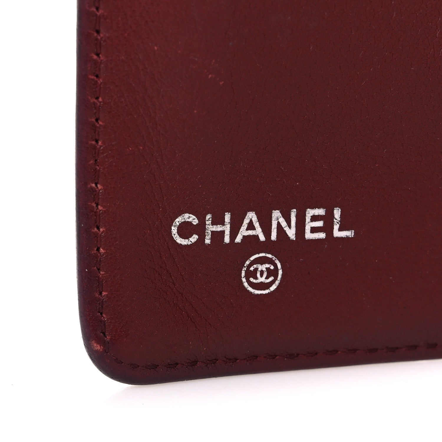 Caviar Timeless CC Yen Wallet Burgundy