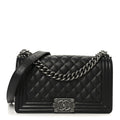Chanel Caviar Quilted Medium Boy Flap Black