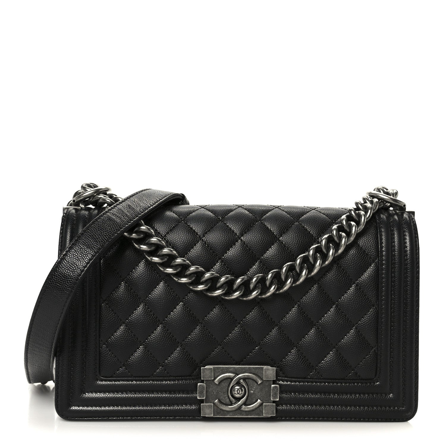 Chanel Caviar Quilted Medium Boy Flap Black