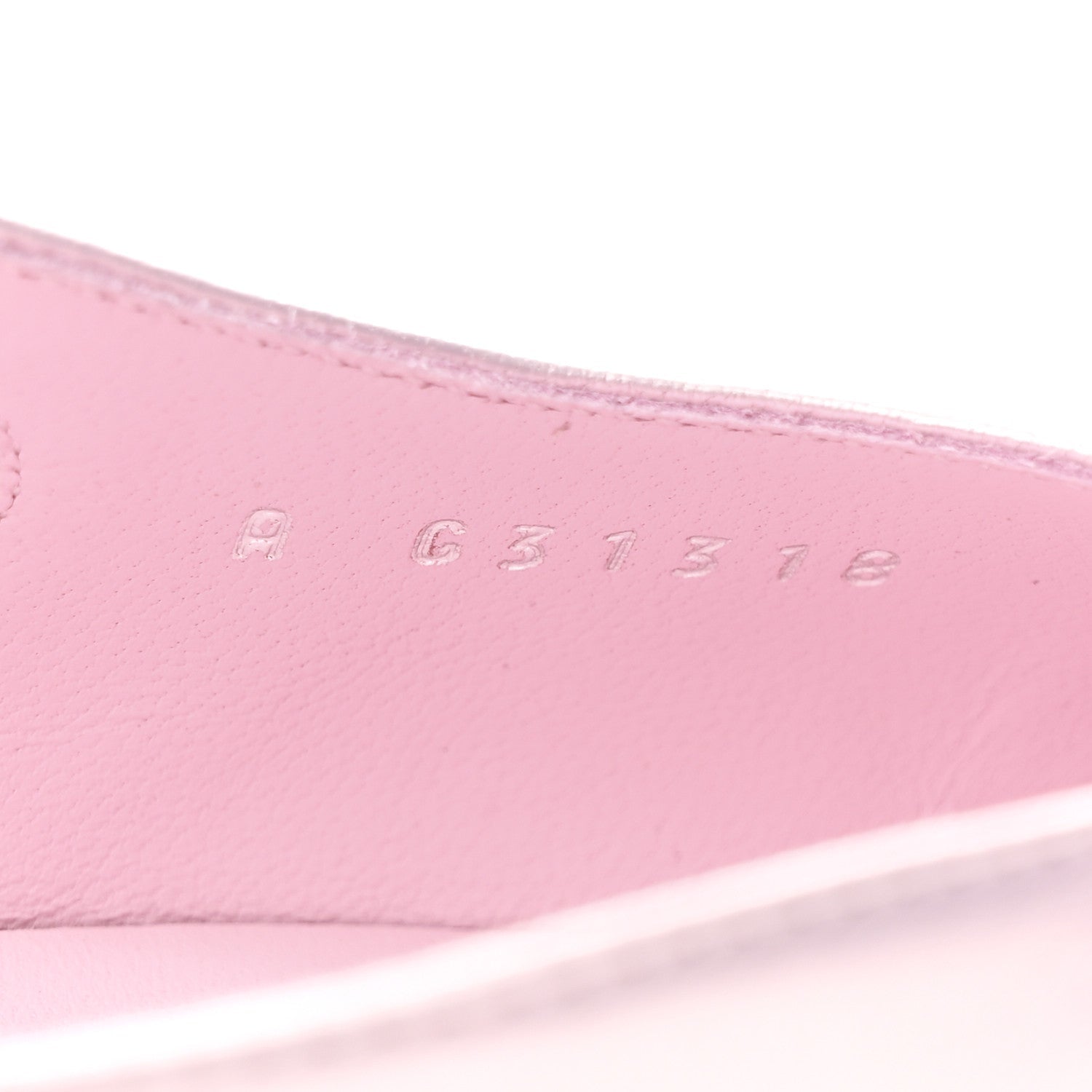 Laminated Lambskin Patent Cap Toe CC Slingback Pumps 37 Light Pink Black