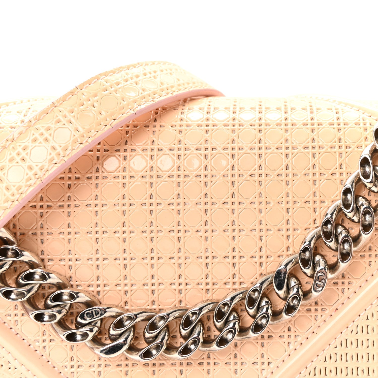 Christian Dior Patent Micro-Cannage Small Diorama Flap Bag Rose