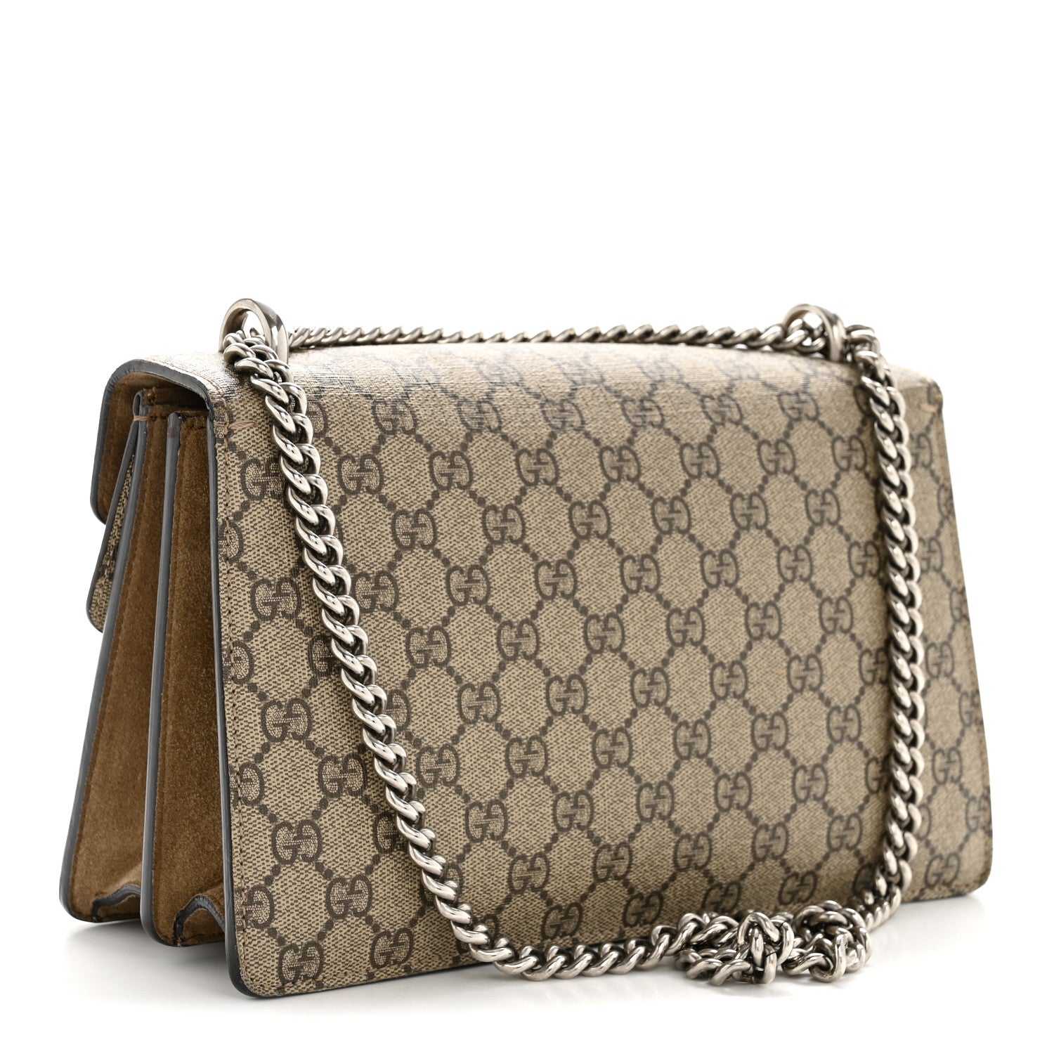Gucci GG Supreme Monogram Small Dionysus Shoulder Bag Taupe