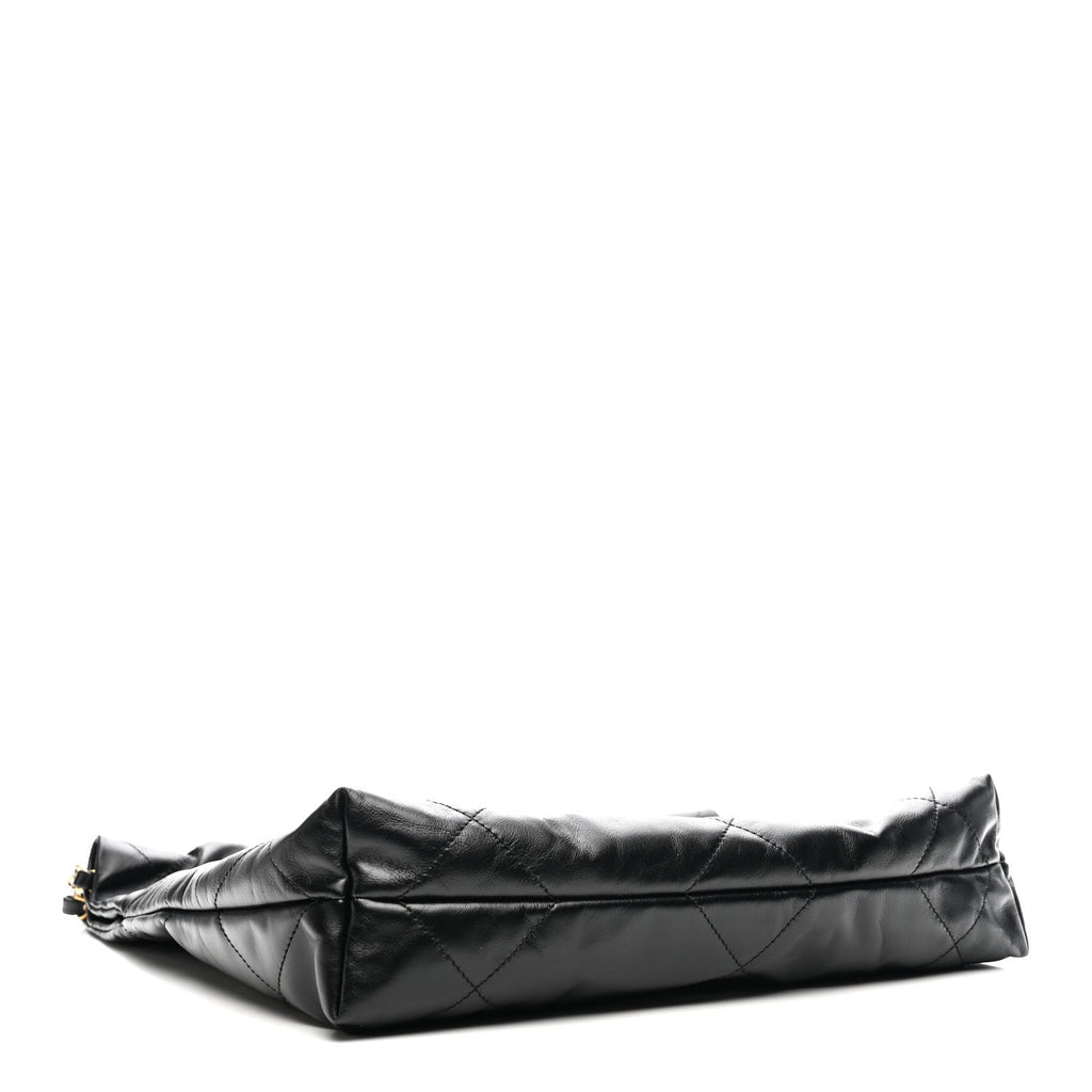 Chanel Shiny Calfskin Quilted Small Chanel 22 Black