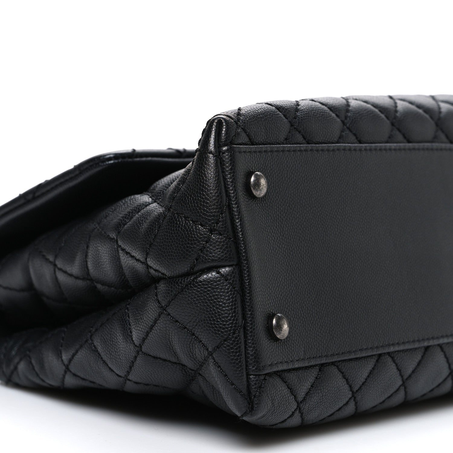 Chanel Caviar Quilted Medium Coco Handle Flap Black
