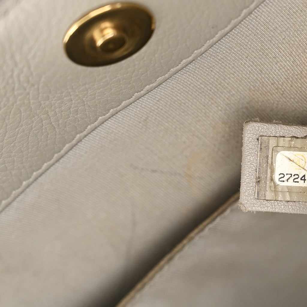 Chanel Bullskin Stitched Large Shopping Bag Grey