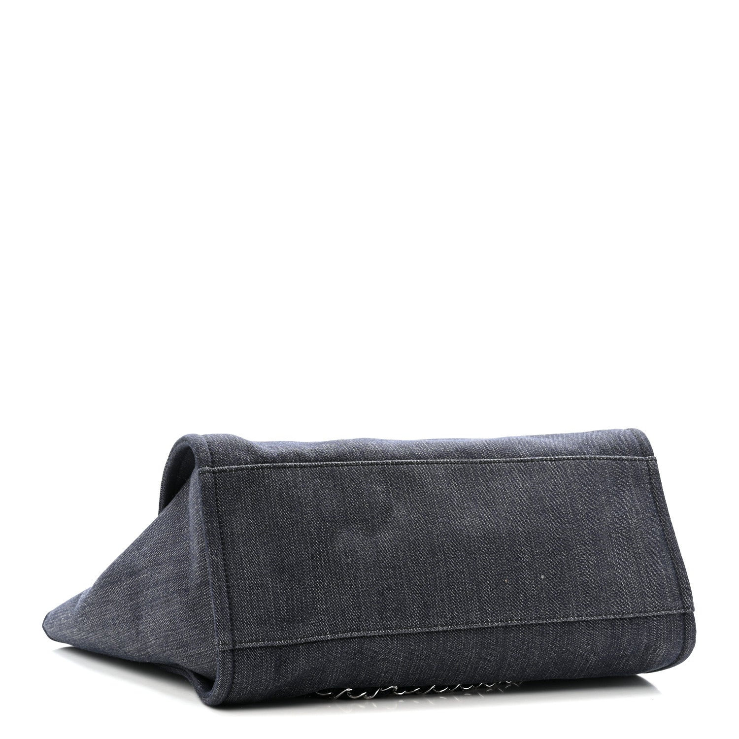 Chanel Denim Large Deauville Tote Dark Blue