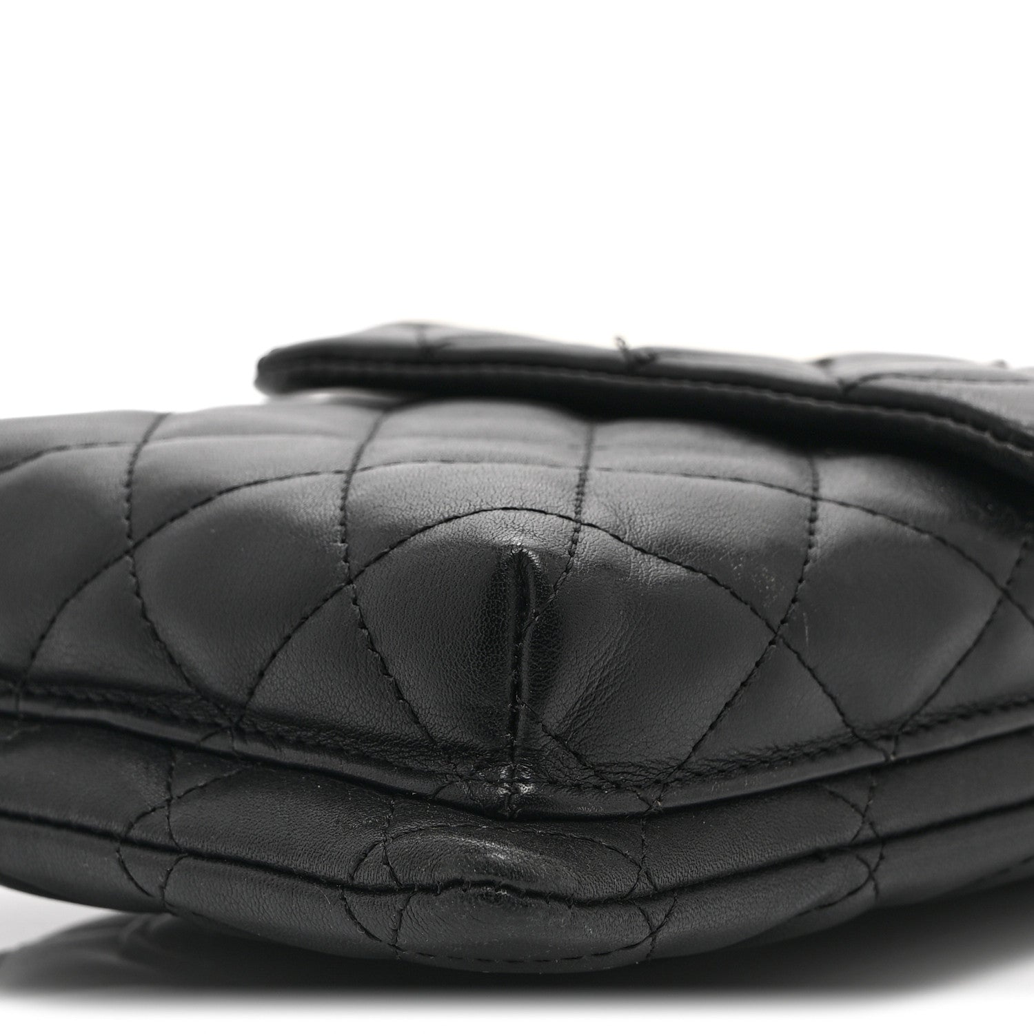 Chanel Calfskin Quilted Cambon Crossbody Messenger Black White