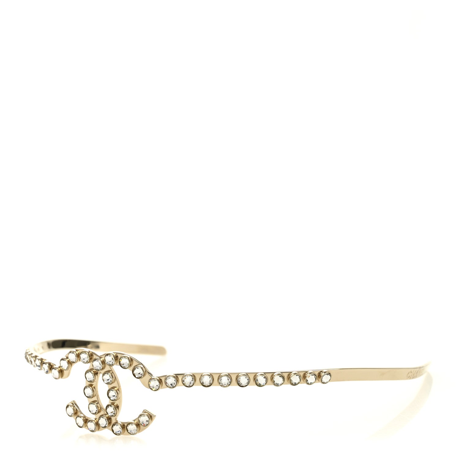 Metal Crystal CC Headband Light Gold