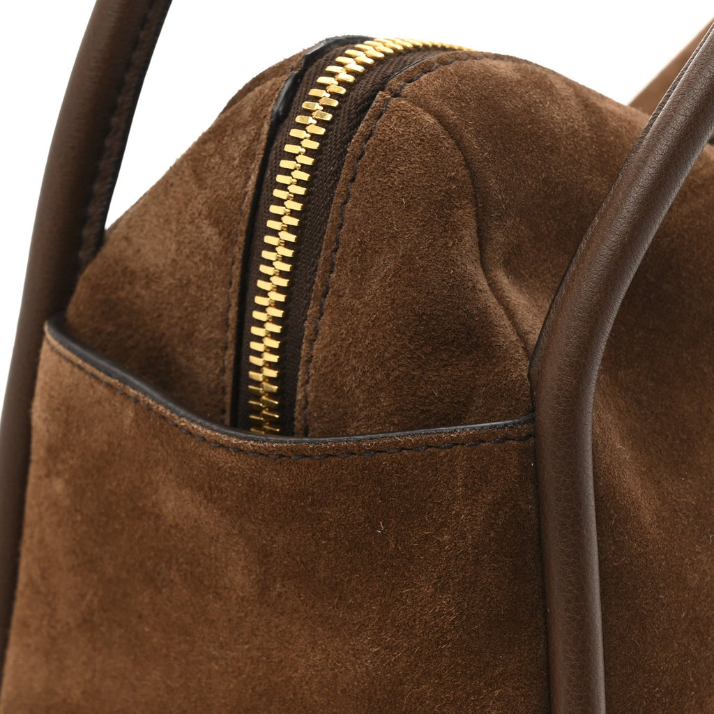 Prada Camoscio Darling Shoulder Bag Cocoa Brown