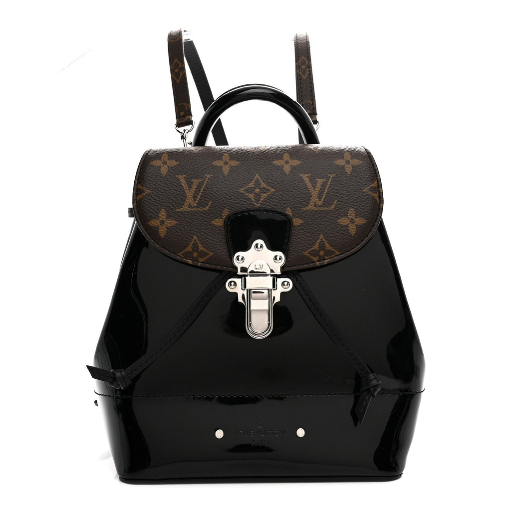 Louis Vuitton Patent Monogram Hot Springs Backpack Black