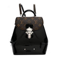 Louis Vuitton Patent Monogram Hot Springs Backpack Black