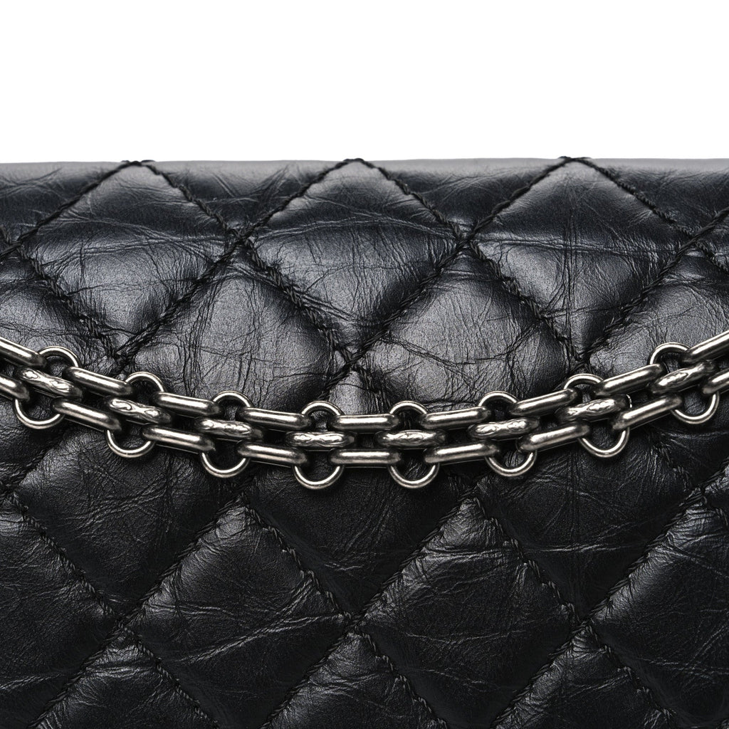 Chanel Aged Calfskin Quilted 2.55 Reissue 225 Flap Black