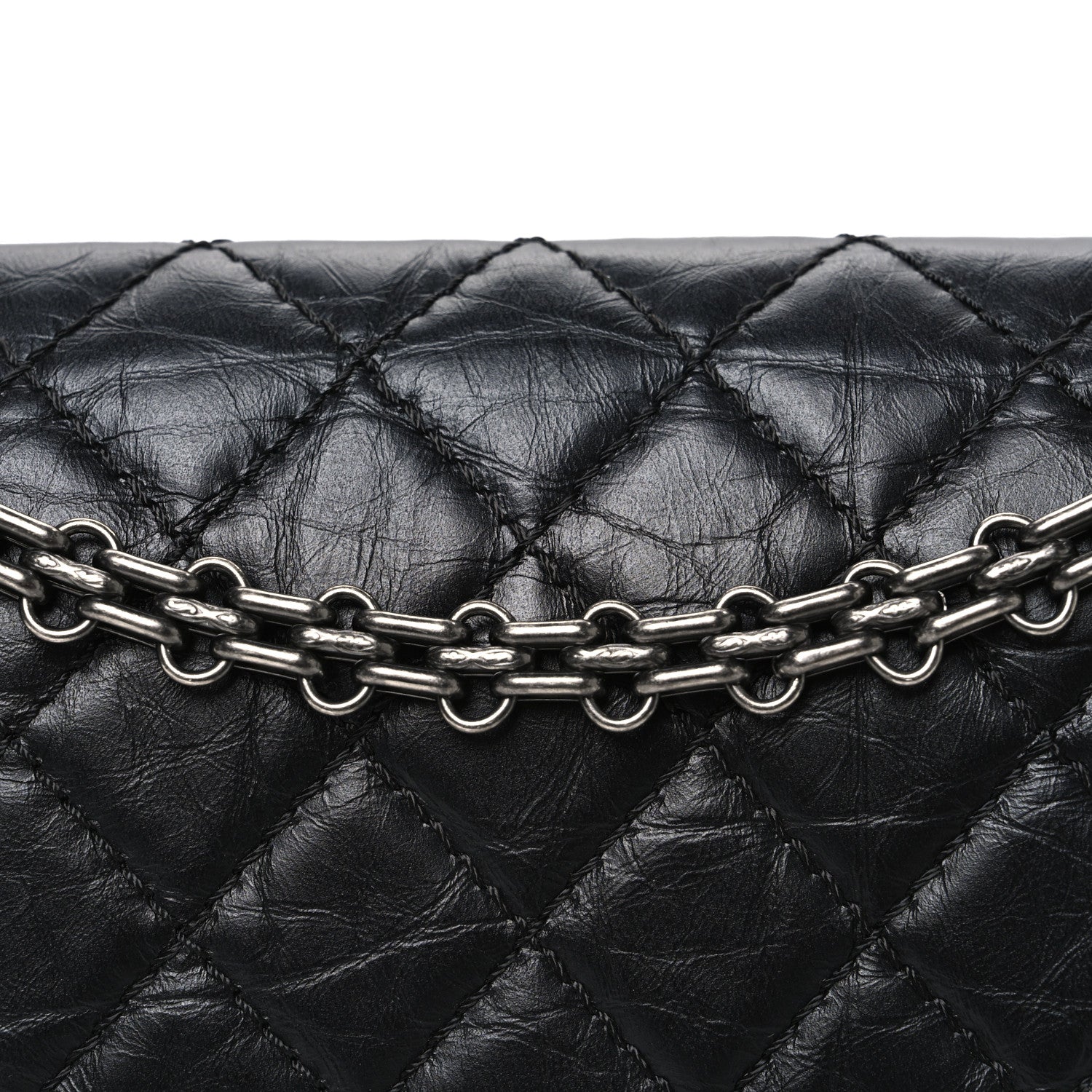 Chanel Aged Calfskin Quilted 2.55 Reissue 225 Flap Black