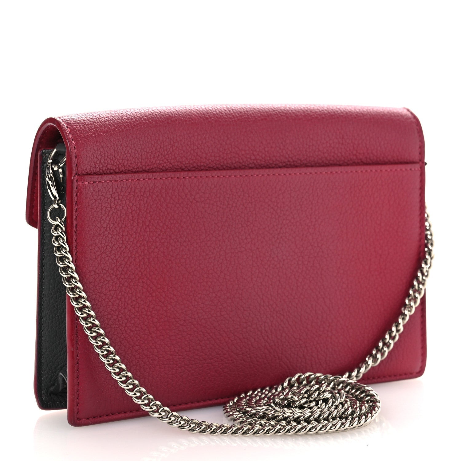 Louis Vuitton Calfskin My Lockme Chain Pochette Lie De Vin Etain Creme