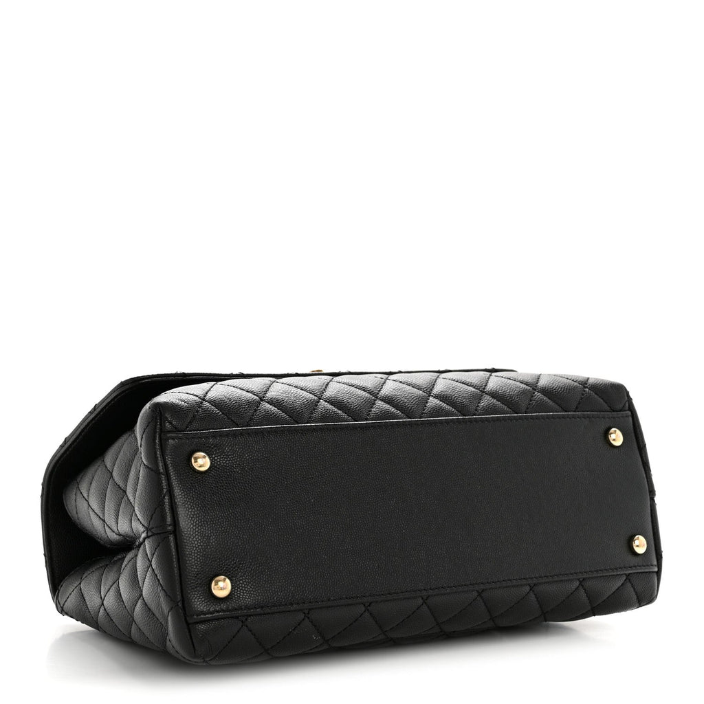 Chanel Caviar Quilted Small Coco Handle Flap Black