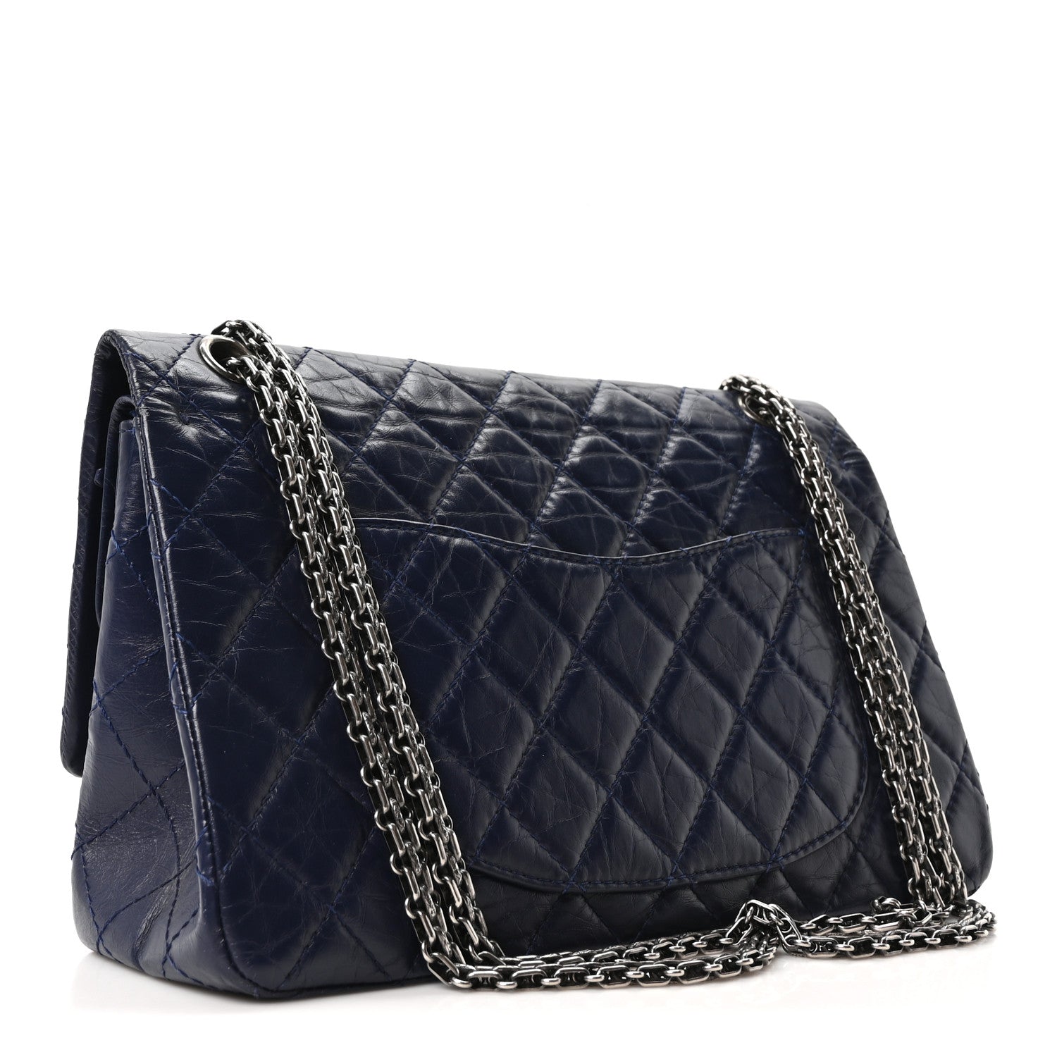 Chanel Aged Calfskin Quilted 2.55 Reissue 226 Flap Dark Blue