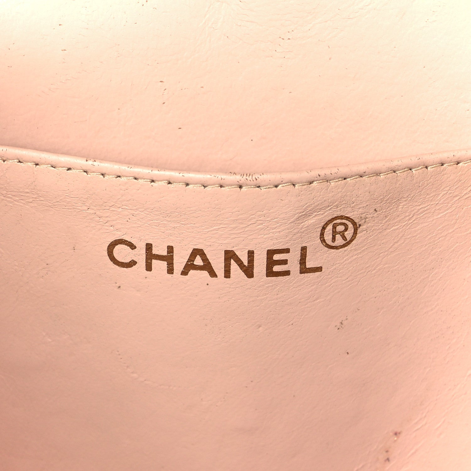 Chanel Patent Quilted CC Barbie Heart Vanity Case Beige
