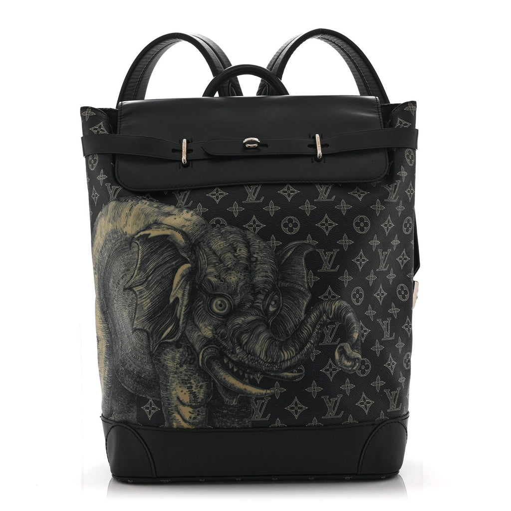 Louis Vuitton Savane Monogram Elephant Chapman Steamer Backpack Encre