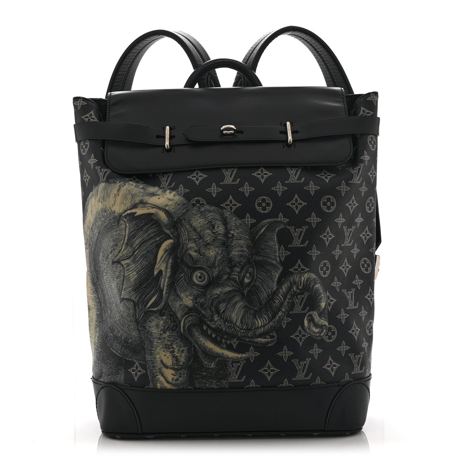 Louis Vuitton Savane Monogram Elephant Chapman Steamer Backpack Encre
