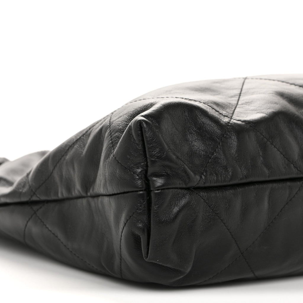 Chanel Shiny Calfskin Quilted Chanel 22 Black