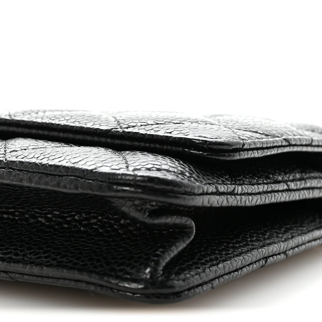 Chanel Caviar Quilted Wallet On Chain WOC Black