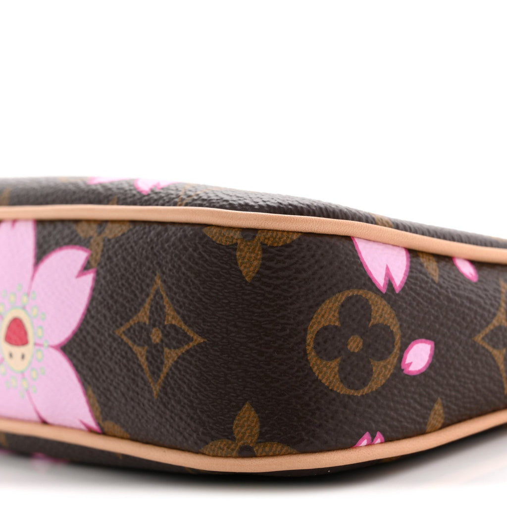 Louis Vuitton LV X TM Monogram Pochette Accessories Sakura Brown